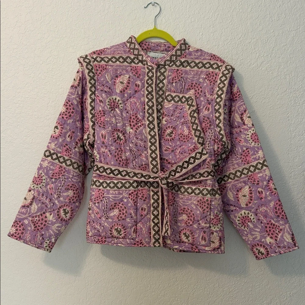 Antik Batik Quilted Utility Jacket Medium - Picture 2 of 9